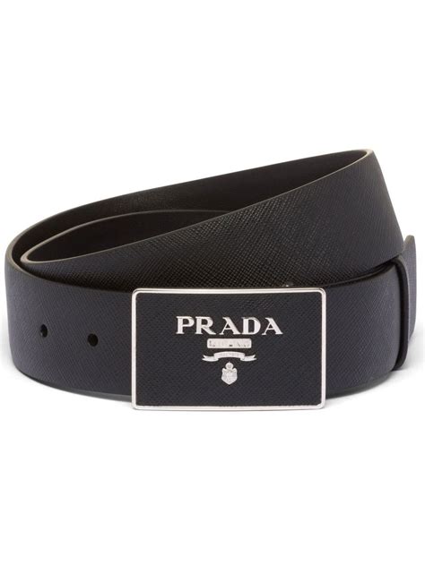 1 logo buckle saffiano calfskin leather skinny belt prada|Black Saffiano Leather Belt .